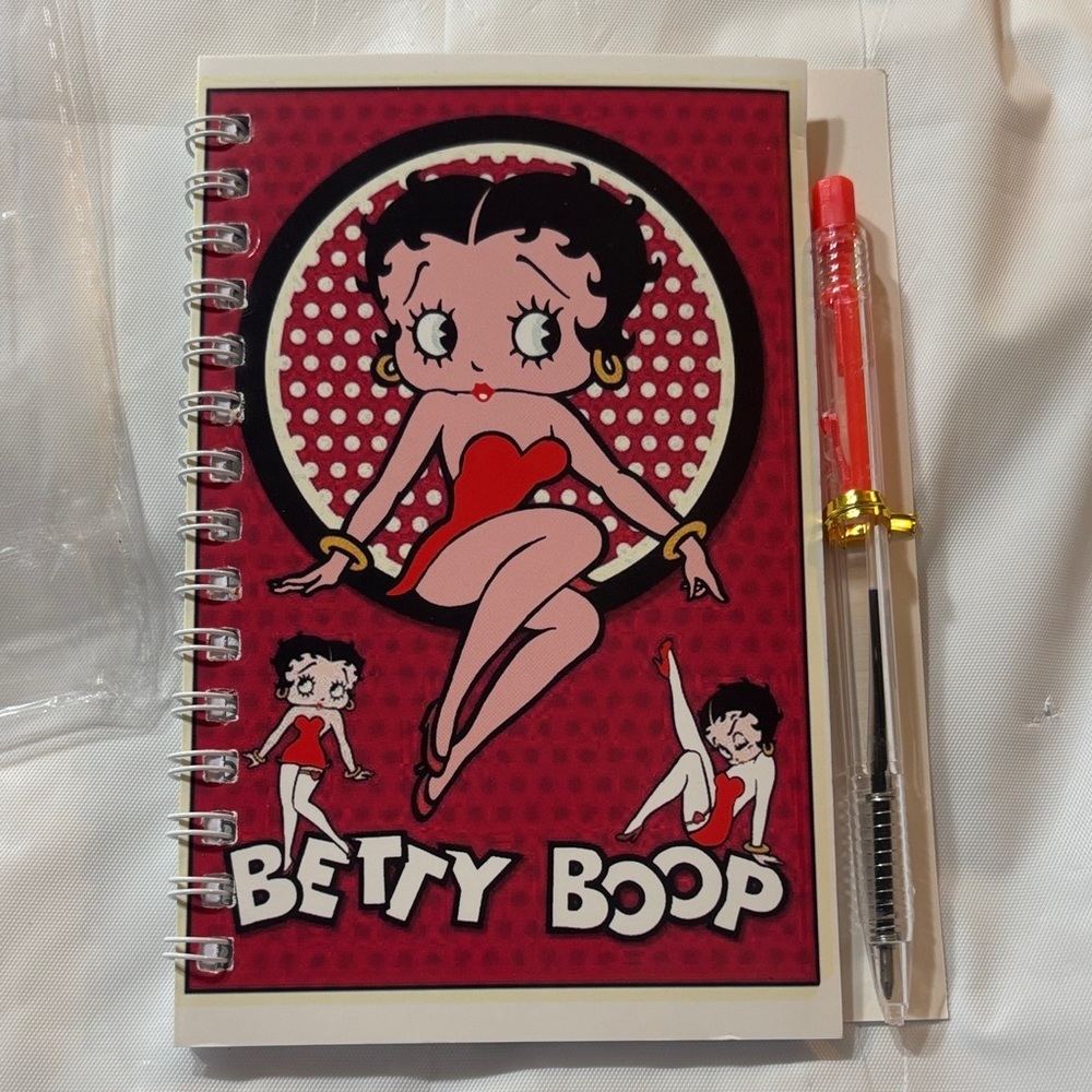 Betty Boop Mini Spiral Notebook with Pen - Picture 1 of 2